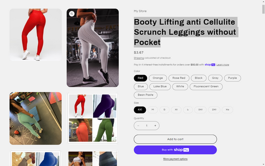 Booty Lifting anti Cellulite Scrunch
